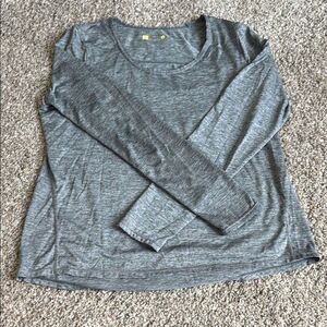Xersion Gray Fitted Long Sleeve Tee